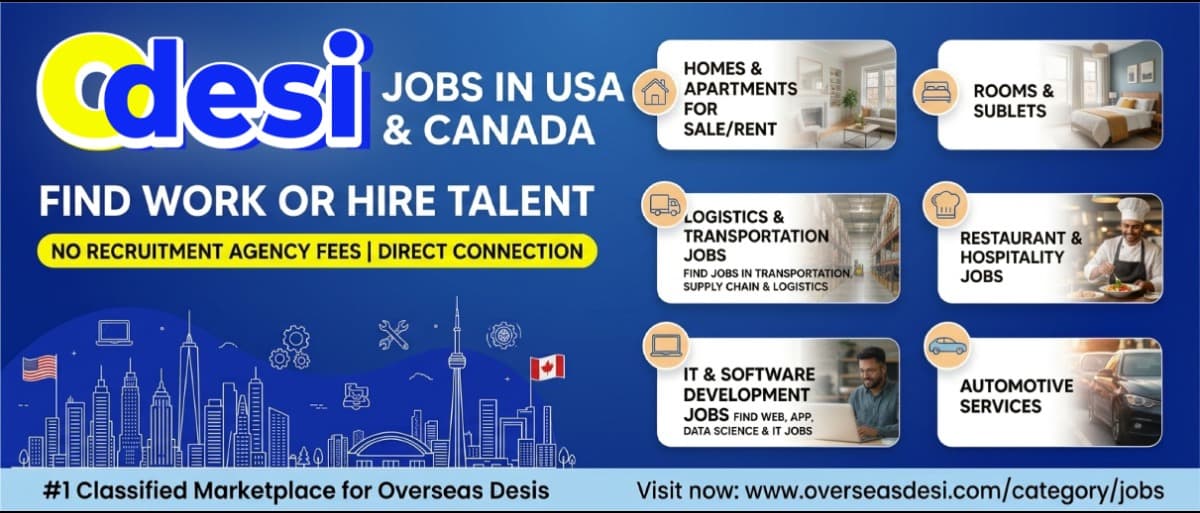Jobs in USA & Canada for South Asians: Find Work or Hire Talent : Post Free Job Ads